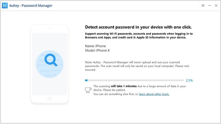 scan - 4ukey password manager guide
