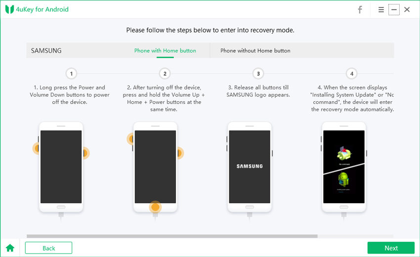 4ukey for android enter recovery mode