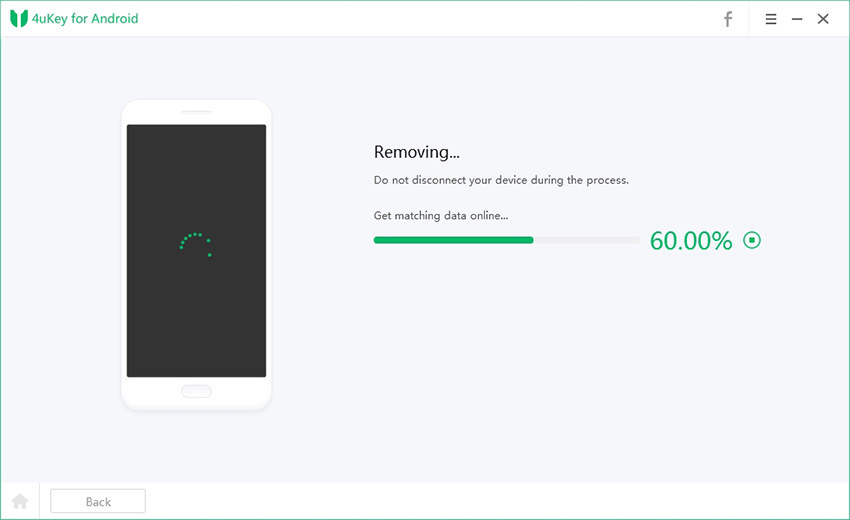 removing lock screen process by 4ukey for android