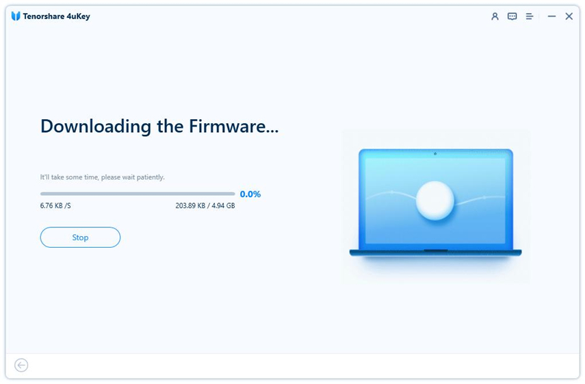 downloading the firmware package on 4ukey