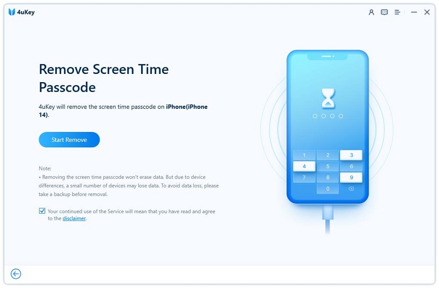 start remove screen time passcode