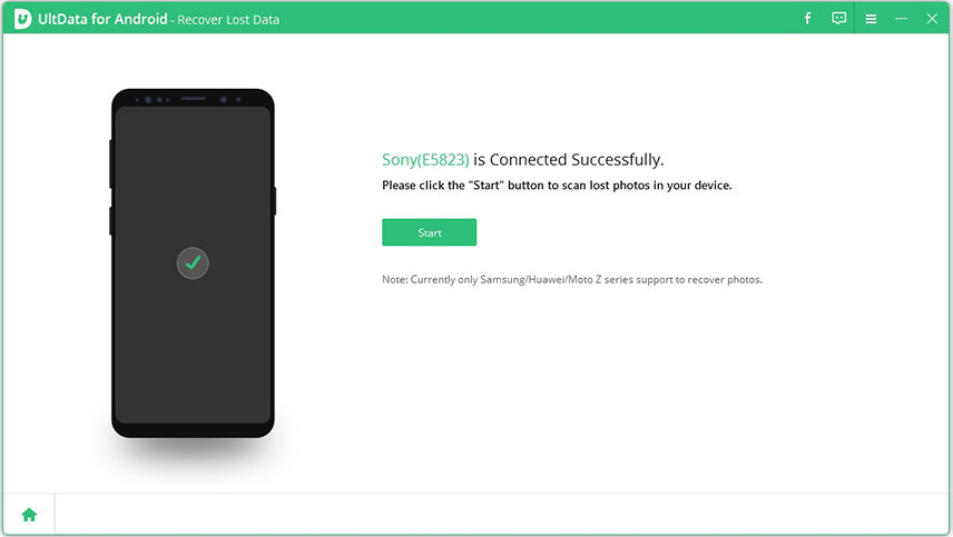succesvol te verbinden met ultradata voor android