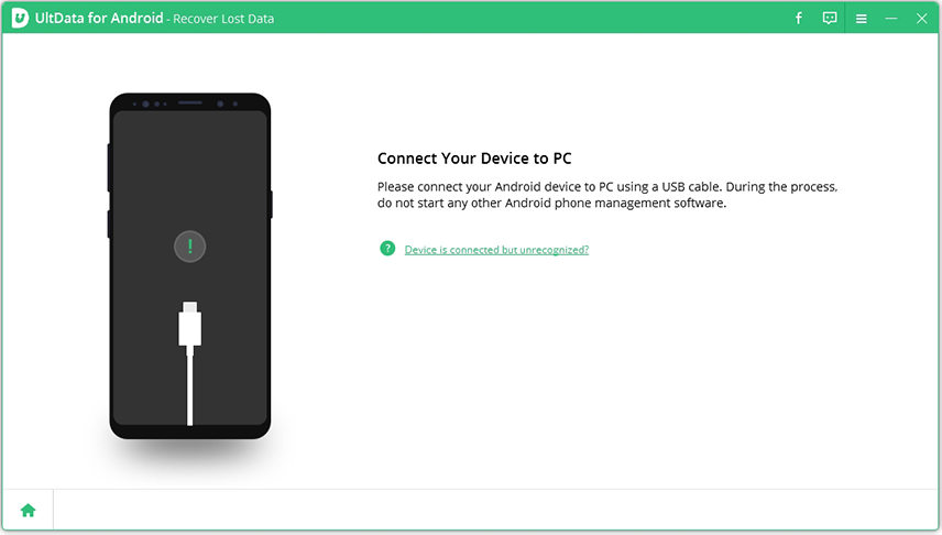 ultdata for android prompts to connect device