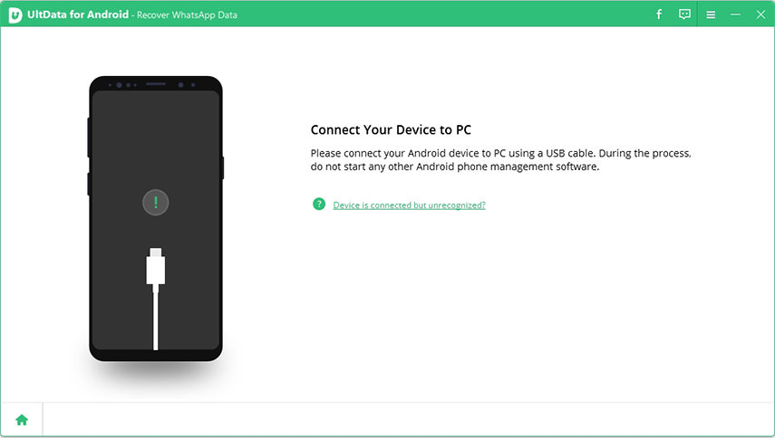 prompt to connect device by ultdata for android