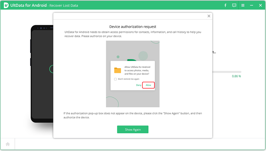 allow access permissons on yhour device