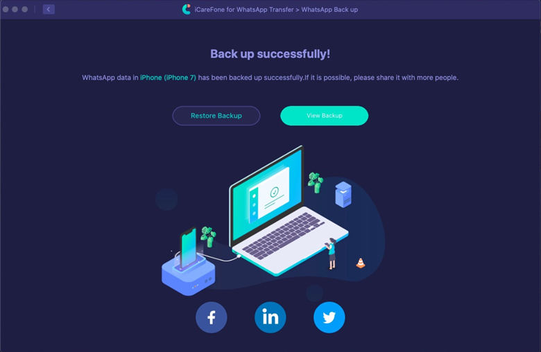 back-up met succes icarefone voor whatsapp transfer - gids