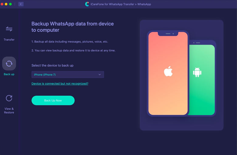 Maak een back-up van whatsapp data naar de computer - handleiding
