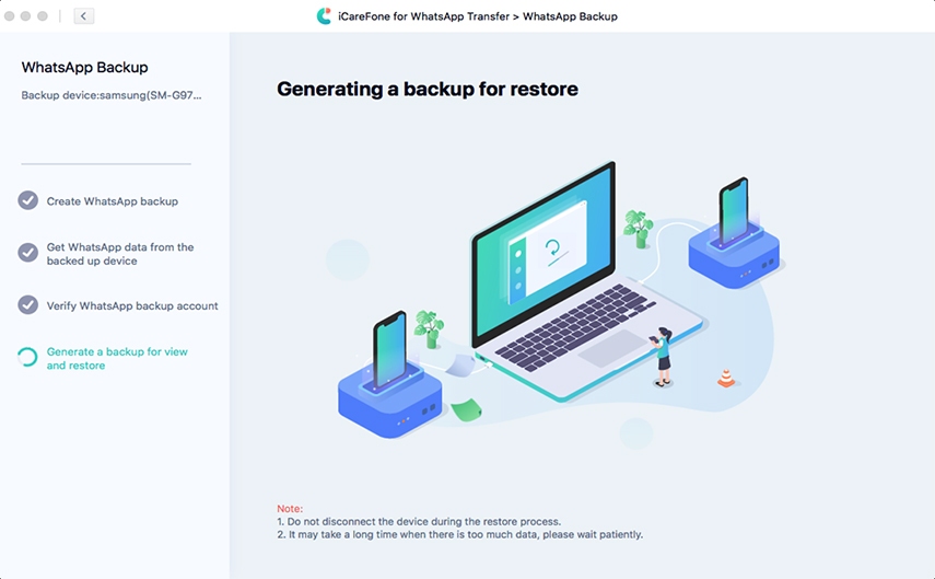 generating whatsapp backup file
