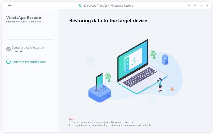 restoring whatsapp data process