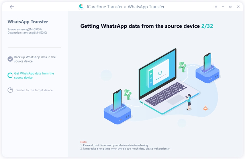 getting whatsapp data for android device