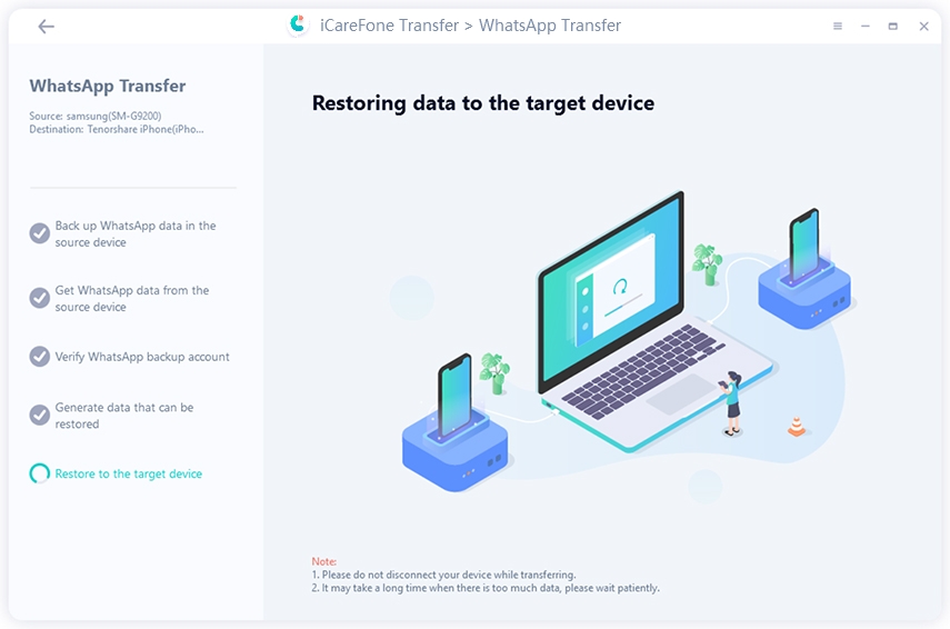 restore whatsapp data to iphone