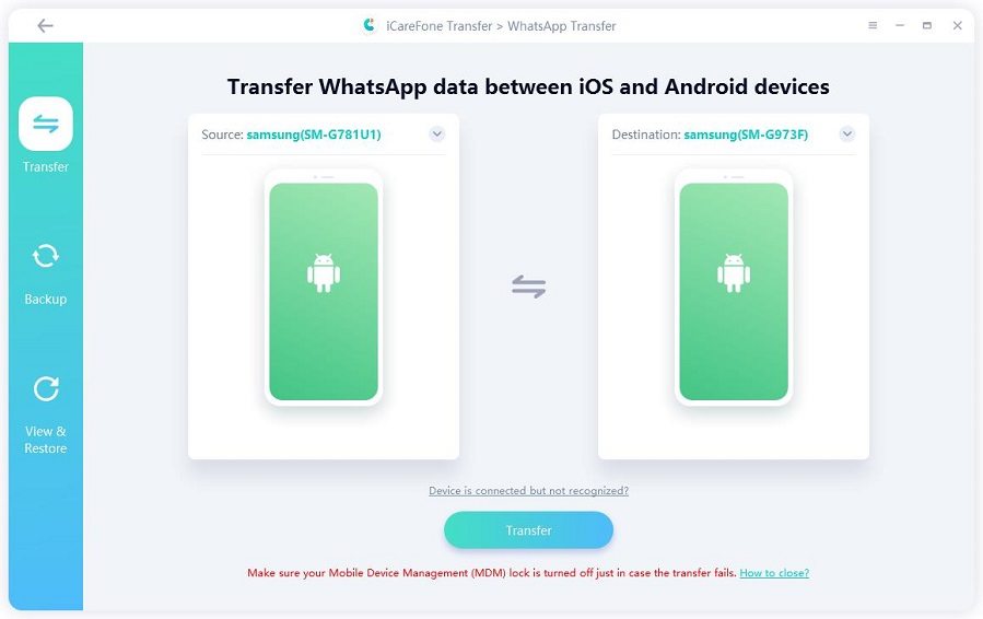 whatsapp transfer between two android devices guide