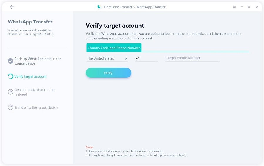 verify whatsapp account