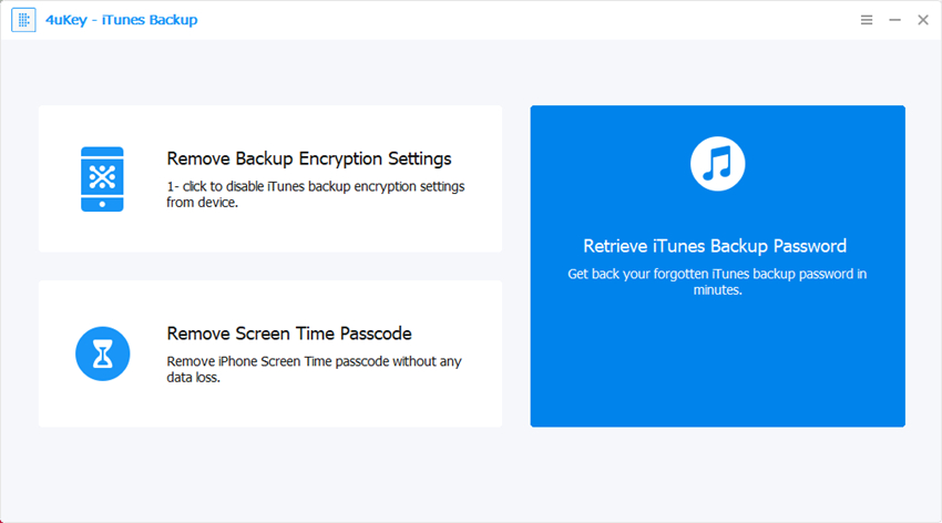 retrieve itunes backup password - 4ukey itunes backup guide