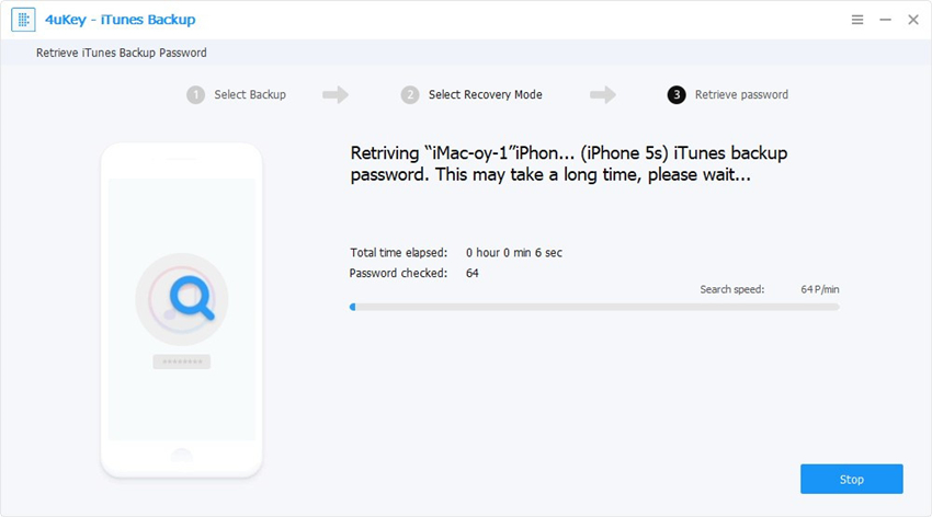 retrieve password - 4ukey itunes backup guide