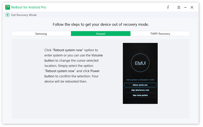 huawei exit recovery mode with Tenorshare ReiBoot for Android - guide
