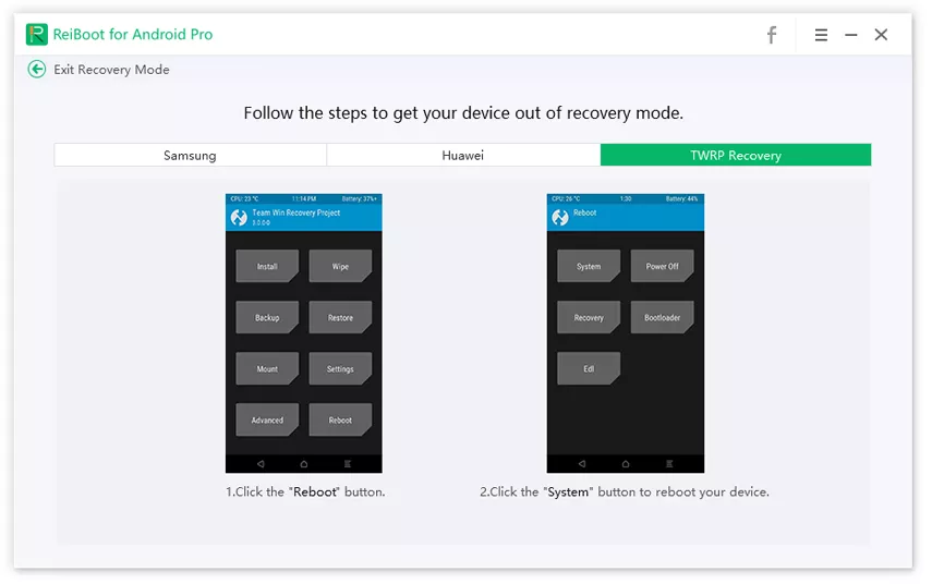 other Android devices get out of recovery mode with Tenorshare ReiBoot for Android - guide