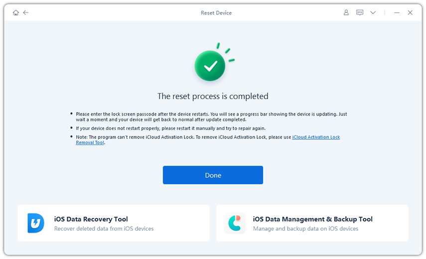 start factory reset iphone with ReiBoot
