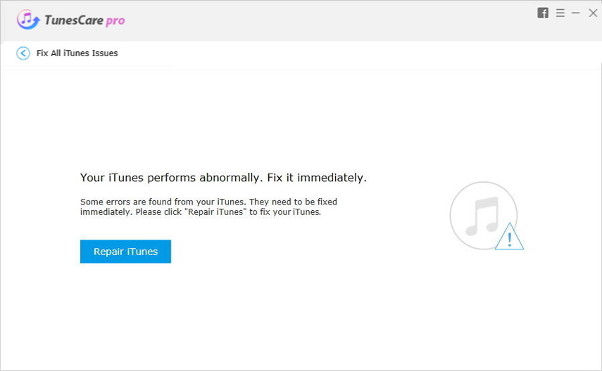 tunescare troubleshoots itunes performs abnormally