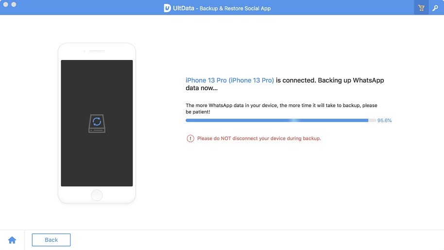 start backing up with UltData