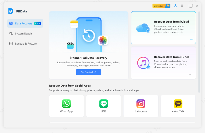 recover data from icloud - UltData guide
