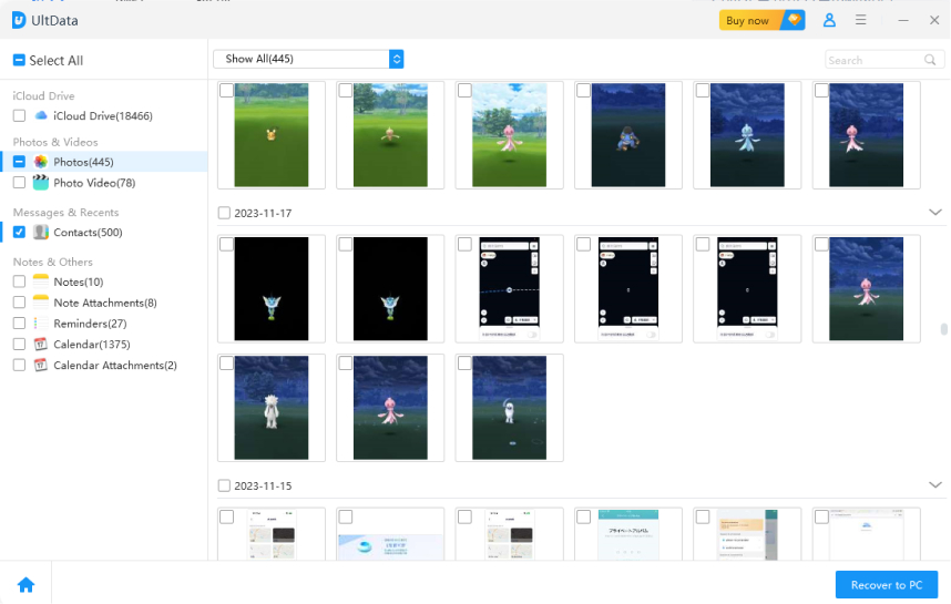 preview icloud photos - UltData guide