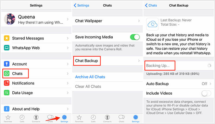 auto backup whatsapp chat to gmail