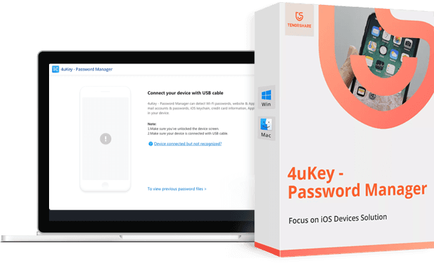 Tenorshare 4uKey - iOS wachtwoord Manager beheert wachtwoorden iphone
