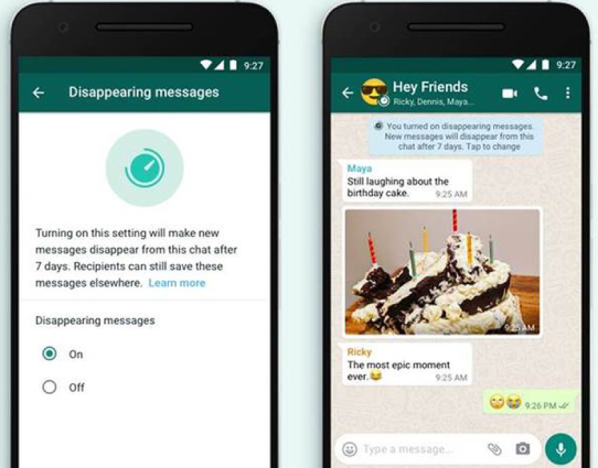 WhatsApp verdwijnt berichten